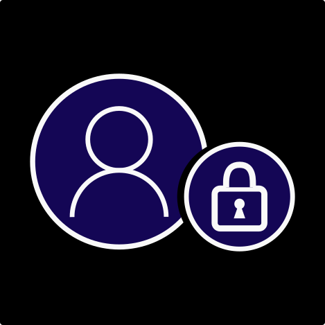 Person with lock icon representing user authentication and authorization backend
