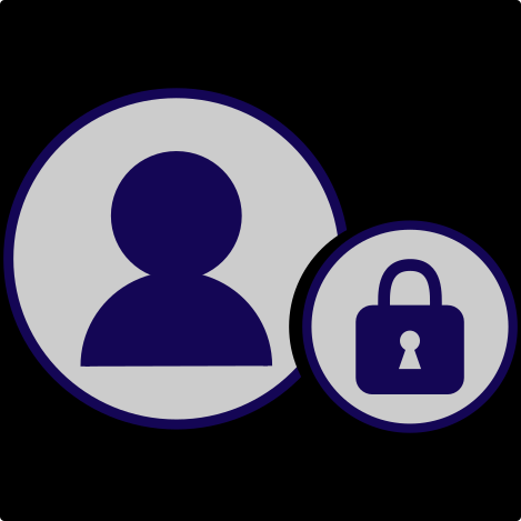 Person with lock icon representing frontend interface paired with AuthCore backend for user authentication